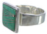 Heavy Turquoise Inlay Sterling Silver Ring Size 5-1/2 WX40014